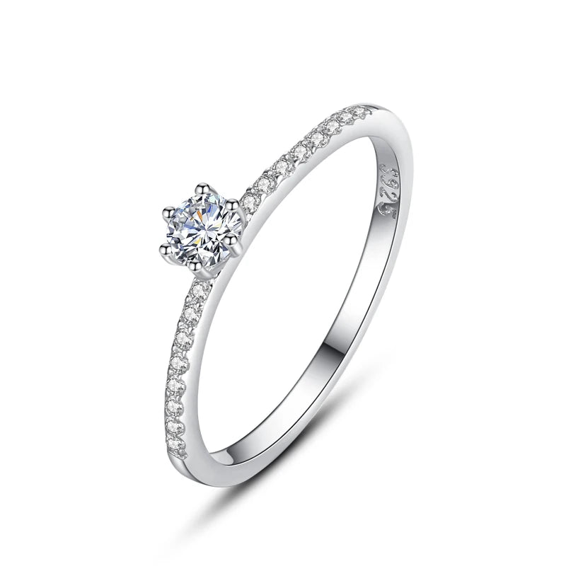 Bague Classique Dorée Zircone en Argent 925 Liora®