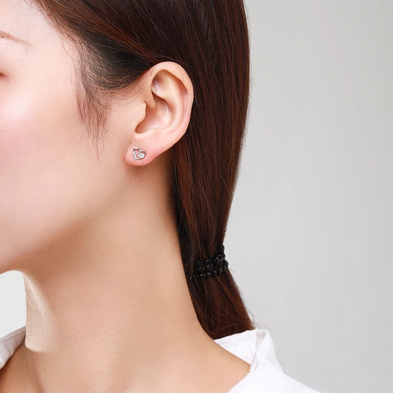 Boucles d’Oreilles Cœur Zircone Liora®