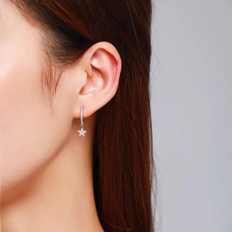 Boucles d’Oreilles Étoile Zircone en Argent 925 Liora®