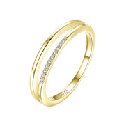 Bague Dorée Zircone en Argent 925 Liora®
