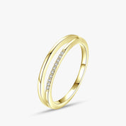Bague Dorée Zircone en Argent 925 Liora®