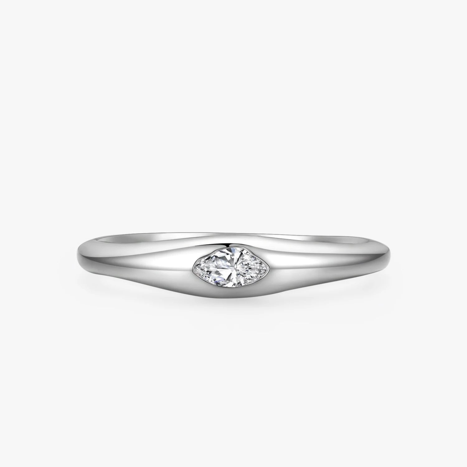 Bague Minimaliste Zircone en Argent 925 Liora®