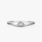Bague Minimaliste Zircone en Argent 925 Liora®