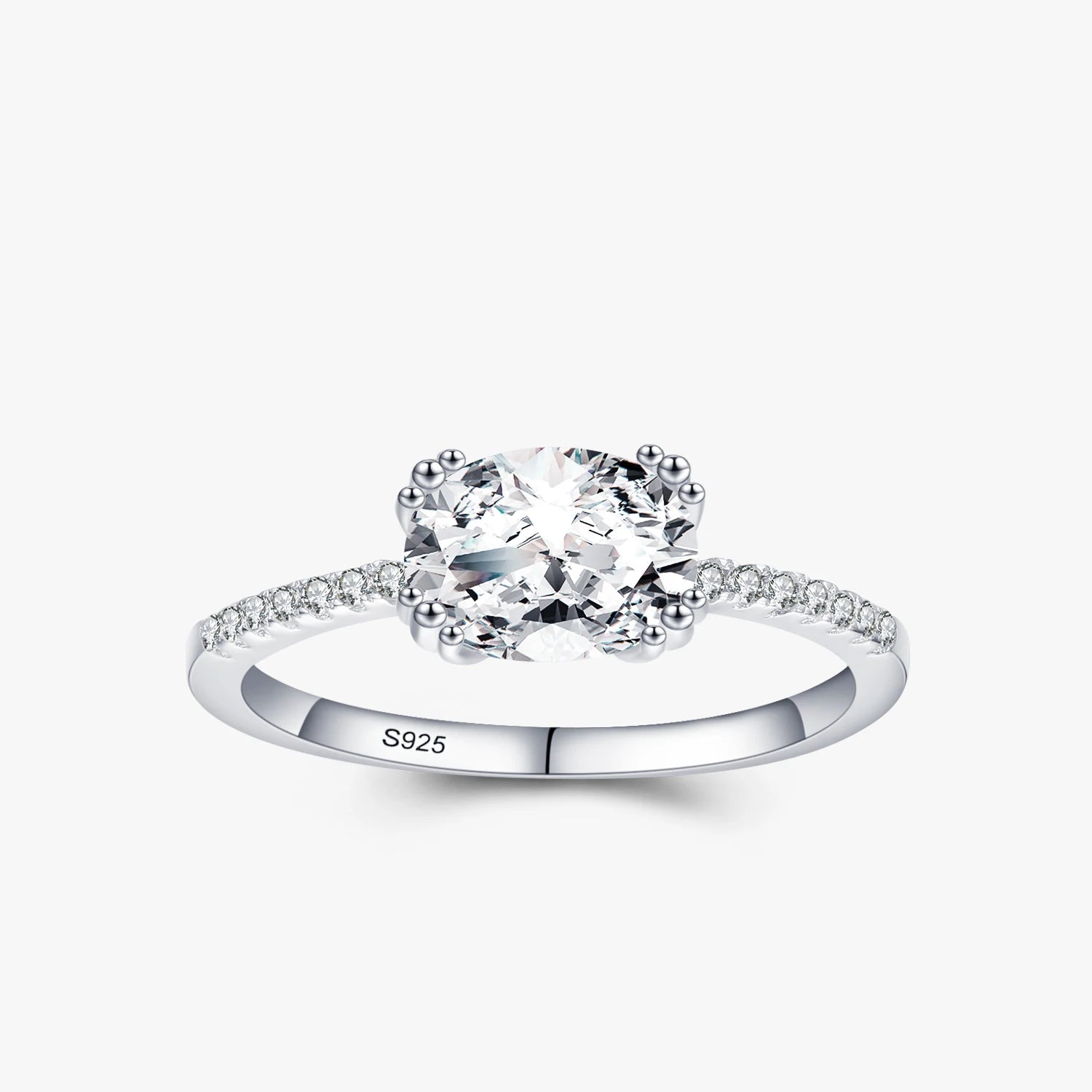 Bague de Fiançailles Zircone en Argent 925 Liora®
