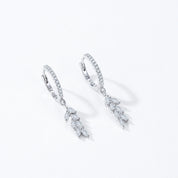 Boucles d’Oreilles Feuille Zircone en Argent 925 Liora®