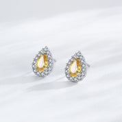 Parure Goutte Zircone Jaune en Argent 925 Liora®