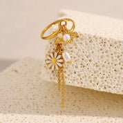 Bague Fleur & Insecte en 18k