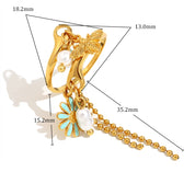 Bague Fleur & Insecte en 18k