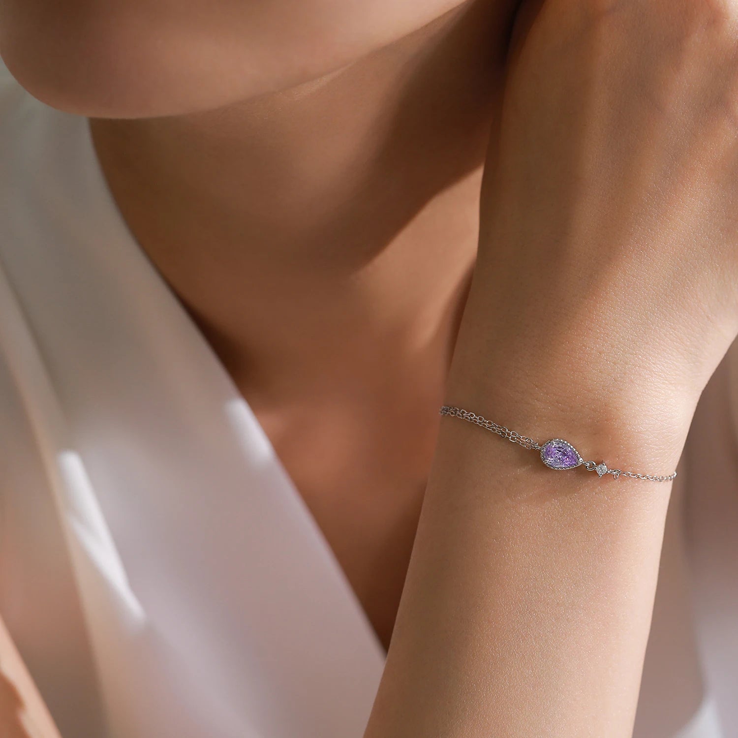 Bracelet Zircone Lavande en Argent 925 Liora®
