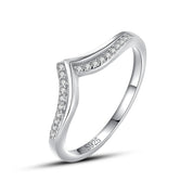 Bague V Zircone en Argent 925 Liora®