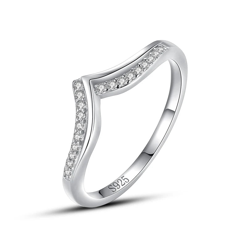 Bague V Zircone en Argent 925 Liora®