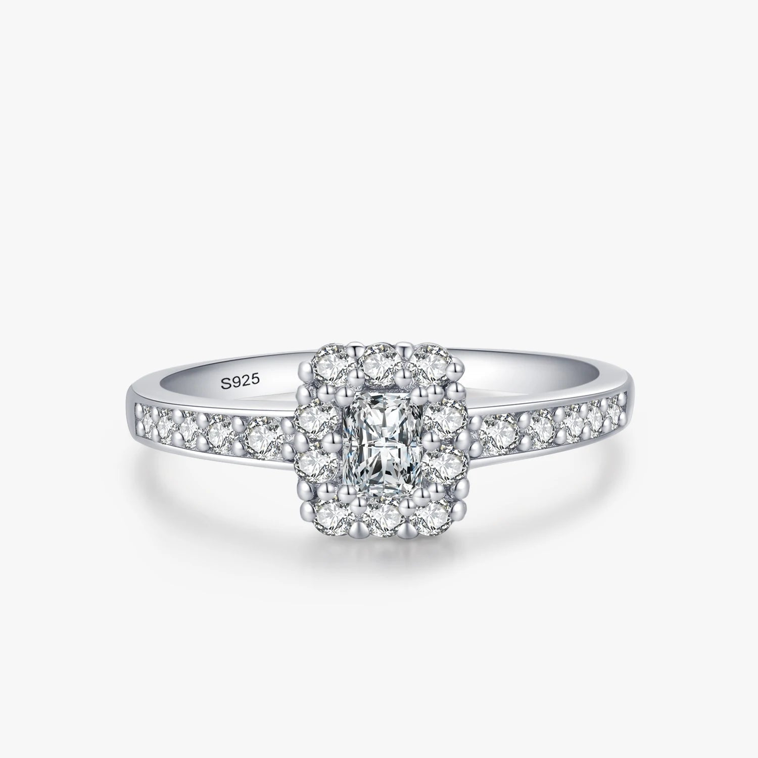 Bague Rectangulaire Zircone en Argent 925 Liora®